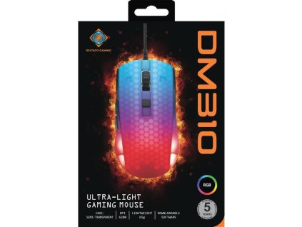 DELTACO GAMING DM310, Myš, USB, čierna