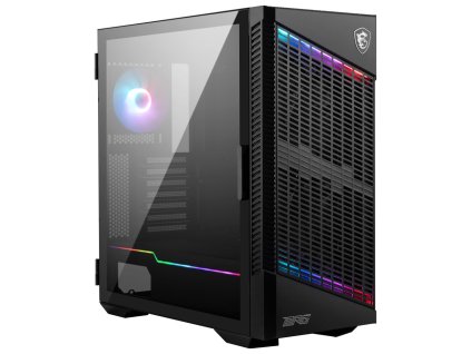 MSI skříň MPG VELOX 100P AIRFLOW/ bez zdroje/ levé temp. sklo/ 3x 120mm/ 1x 120mm ARGB/1x USB3.1 Type-C/2x USB3.0/ černá