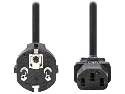 NEDIS napájecí kabel 230V/ přípojný 10A/ konektor IEC-320-C13/ přímá zástrčka Schuko/ černý/ 3m CEGL10030BK30