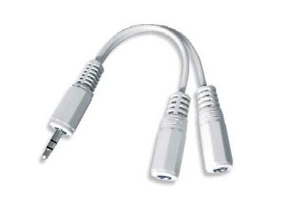 Kábel CABLEXPERT rozdvojka jack 3,5mm na 2x3,5mm M/F, 10cm, audio CCA-415W