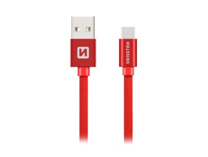 Swissten Datový Kabel Textile Usb / Usb-C 2,0 M Červený 71521306
