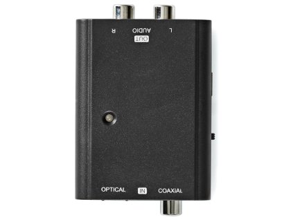 NEDIS převodník digitálního zvuku na stereofonní/ 1cestný/ zásuvka RCA + zásuvka Toslink/ 2x zásuvka RCA (Stereo) ACON2509BK
