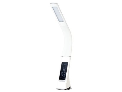 IMMAX LED stolní lampička Leather/ 6,5W/ 300lm/ 5V/1A/ 3 barvy světla/ flexibilní rameno/ možnost vypnutí LCD/ USB/ bílá 08949L
