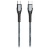 Colorway Datový Kabel USB-C/ USB-C/ 3A/ Fast Charging 65W/ 2m/ Šedivý CW-CBPDCC039-GR