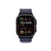Apple Watch 49mm Navy Alpine Loop - Large - Black Titanium Finish MYPY3ZM/A