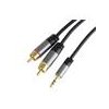 PremiumCord HQ tienený kábel stereo Jack 3.5mm-2xCINCH M/M 1,5m kjqcin015