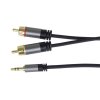 PremiumCord HQ tienený kábel stereo Jack 3.5mm-2xCINCH M/M 1,5m kjqcin015