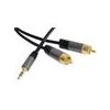 PremiumCord HQ tienený kábel stereo Jack 3.5mm-2xCINCH M/M 1,5m kjqcin015