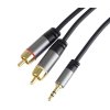 PremiumCord HQ tienený kábel stereo Jack 3.5mm-2xCINCH M/M 1,5m kjqcin015