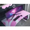 AROZZI herní stůl ARENA Gaming Desk White Pink ARENA-WHITE-PINK