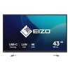 EIZO MT 43" EV4340X-BK FlexScan, IPS, 3840x2160, 350nit, 1000:1, 5ms, USB-C, DisplayPort, USB, HDMI, Repro, Černý EV4340X-BK