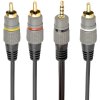 GEMBIRD Kábel, Jack 3,5mm/3x RCA (cinch) 1,5m CCAP-4P3R-1.5M