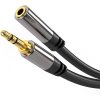 PremiumCord HQ tienený predlžovací kábel Jack 3.5mm - Jack 3.5mm M/F 5m kjqmf5