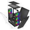EVOLVEO Xenon, Midi Tower/4x ARGB/mesh+sklo XENON-BK-4