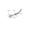 PATCH KABEL S/FTP cat.6a LSZH 0.25m yellow PP6A-LSZHCU-Y-0.25M