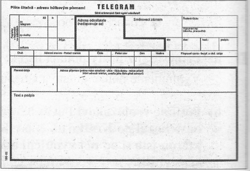 O jednom telegramu
