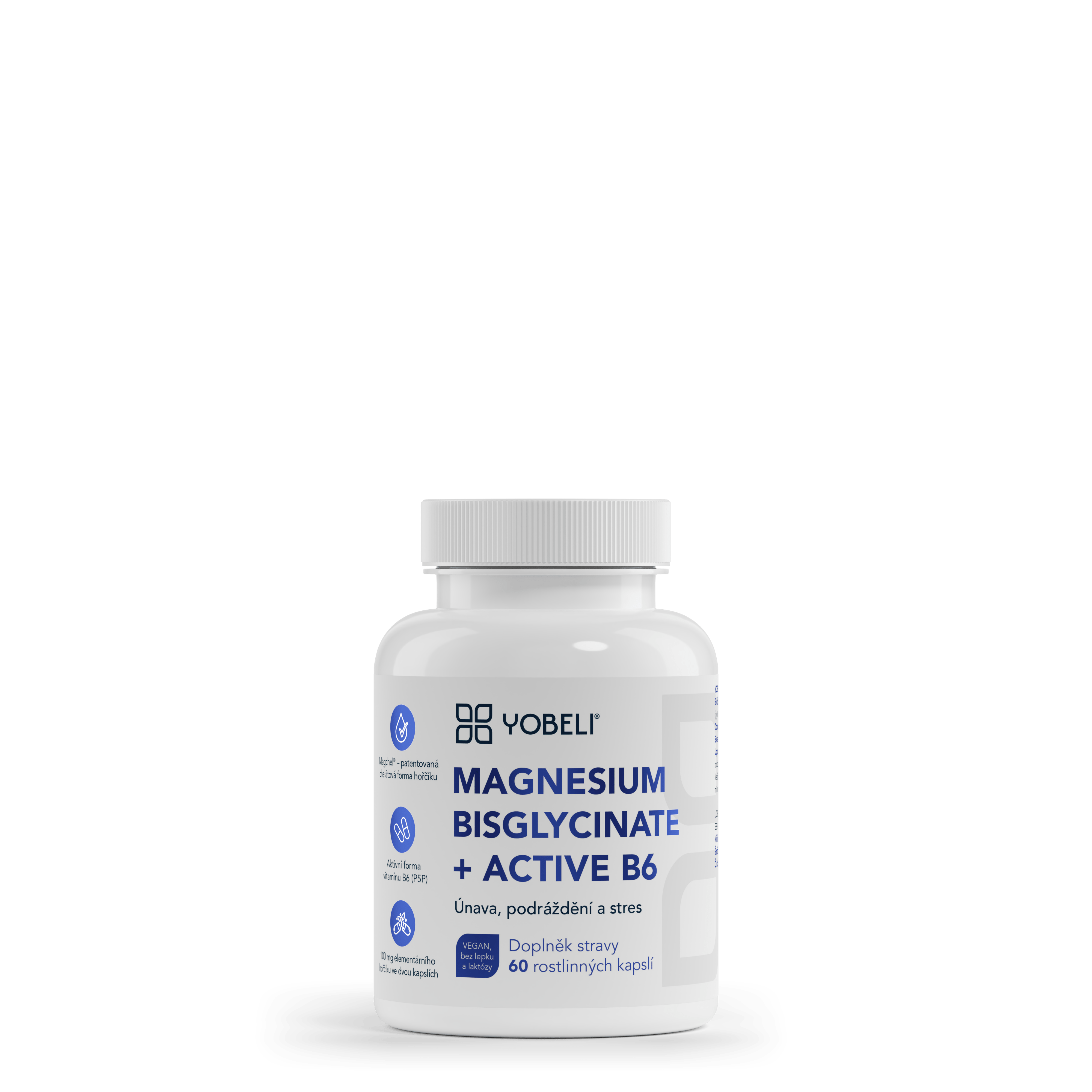 YOBELI® Horčík bisglycinát + vitamín B6 | 60 kapsúl