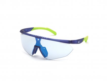 Slnečné okuliare ADIDAS Sport SP0015 Matte Blue/Blue Mirror Photochromic