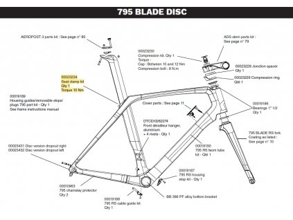 Náhradní díl LOOK Utahovací šroub sedlovky Blade RS / Flange Clamp Kit