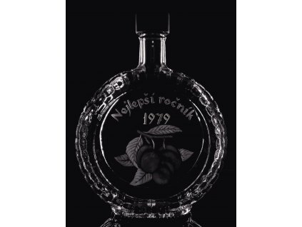 Lahev na slivovici 0,7l nejlepší ročník 1980 - ručně ryté (broušené), dárková krabička, možnost jména na přání