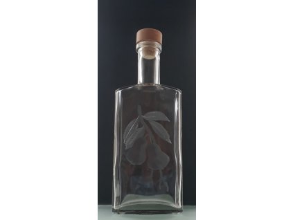 lahev na hruškovici 0,5l  - ručně ryté (broušené), dárková krabička