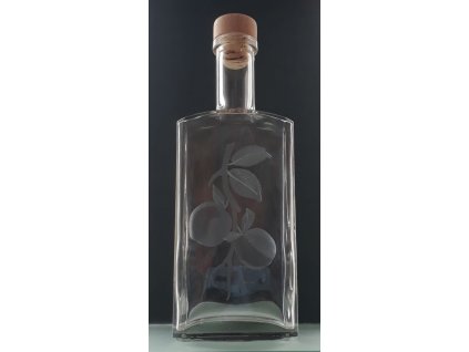 lahev na kalvádos 0,5l  - ručně ryté (broušené), dárková krabička