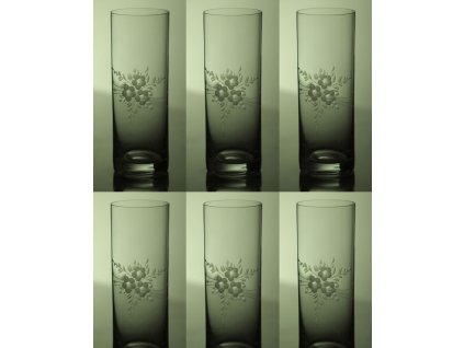 sklenice na pivo 6ks Barline 300ml s rytinou květ sklenice na pivo (vodu) 6ks Barline 300ml, skleničky s rytinou květ