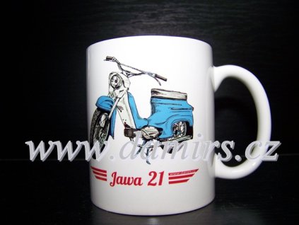Hrnek s motivem Jawa 21