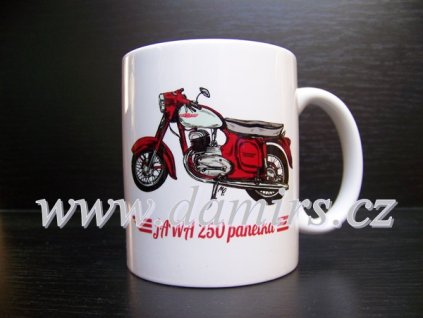 Hrnek s motivem Jawa 250 panelka