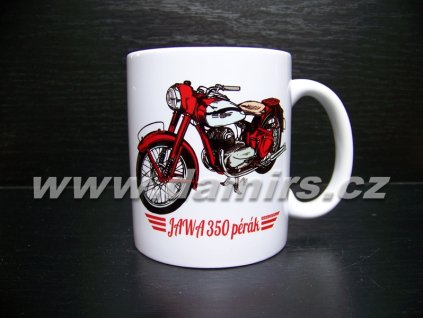 hrnek s motivem Jawa 350 pérák