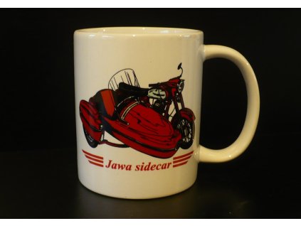 Hrnek s motivem Jawa sidecar