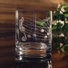 Skleničky na whisky 6ks Barline 280ml, noty  - ručně ryté (broušené) dárek pro hudebníka