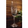 Skleničky na sekt 6ks Lara 220ml, noty  - ručně ryté (broušené) dárek pro hudebníka