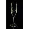 Sklenička na sekt 1ks Lara 220ml, noty  - ručně ryté (broušené) dárková krabička, dárek pro hudebníka
