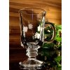 Sklenice na kávu nebo latte 6ks venezia s rytinou psích tlapek  - ručně ryté (broušené)