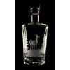 lahev na whisky 0,7l s rytinou srnce  - ručně ryté (broušené) dárková krabička, dárek pro myslivce