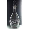lahev na víno 1l se secesním dekorem  - ručně ryté (broušené)