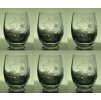 sklenice na likér 6ks club 60ml s rytinou bobule  - ručně ryté (broušené)