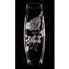 křišťálová váza 26,5cm s rytinou vrabčáka  - ručně ryté (broušené)