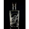 lahev na whisky 1l s rytinou kytary Les Paul  - ručně ryté (broušené) dárková krabička, dárek pro hudebníka