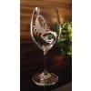 Sklenice na víno 1ks Klara 450ml s rytinou štíra  - ručně ryté (broušené), dárková krabička