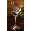 sklenice na víno 350ml 1ks s divočákem  - ručně ryté (broušené) dárková krabička