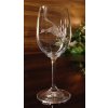 sklenice na víno 350ml 1ks s kachnou  - ručně ryté (broušené) dárková krabička