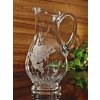 džbán 1,5l + sklenice 6 ks Club 350ml na pivo s rytinou ryb  - ručně ryté (broušené) dárek pro rybáře