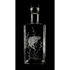 lahev na slivovici 0,5l s rytinou kapra  - ručně ryté (broušené) dárková krabička, dárek pro rybáře, kapr