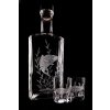 lahev na slivovici 0,5l + 2ks likér 60ml, s rytinou kapra  - ručně ryté (broušené) dárková krabička, dárek pro rybáře, kapr