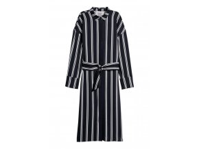 womens shirt dress dark bluewhite striped hm whiteblue d 002