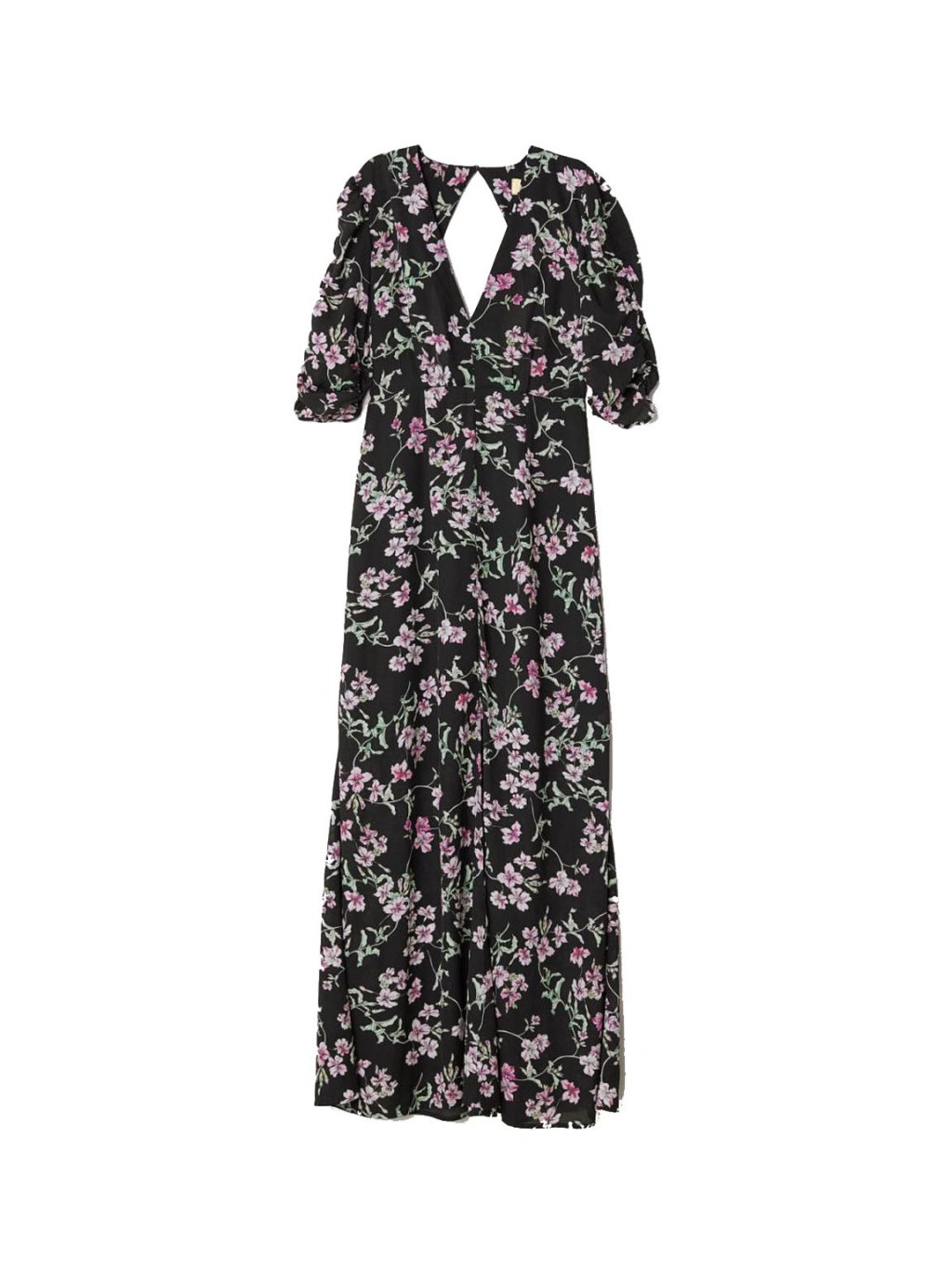 womens patterned long dress blackfloral hm black dresses 3 upravit