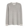 mens fine knit sweater gray melange hm grey sweaters car 002