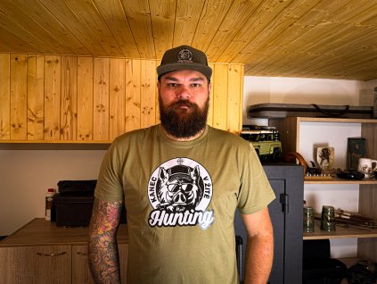 Tričko zelené černo-bílé first drop